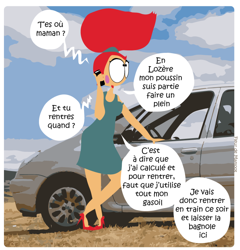 Dessin humoristique et de presse sur la pénurie de carburant en mai 2016 suite au blocage des raffineries par la CGT