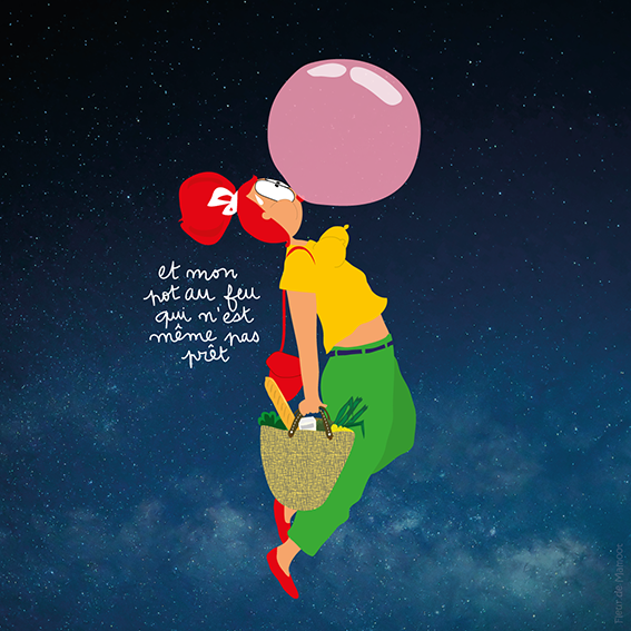 dessin humoristique sur un bubble gum qui remplit un peu trop sa mission