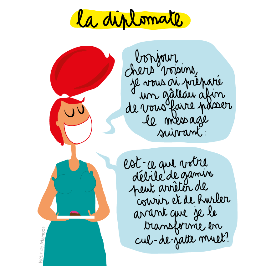 dessin humoristique sur la diplomatie entre voisins
